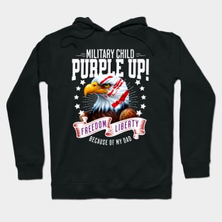 Military Kids - Purple-Up 2023 Holiday - Military Dad Hoodie